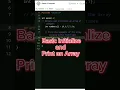 Basic Array code Initialize Print TheCodeLearner