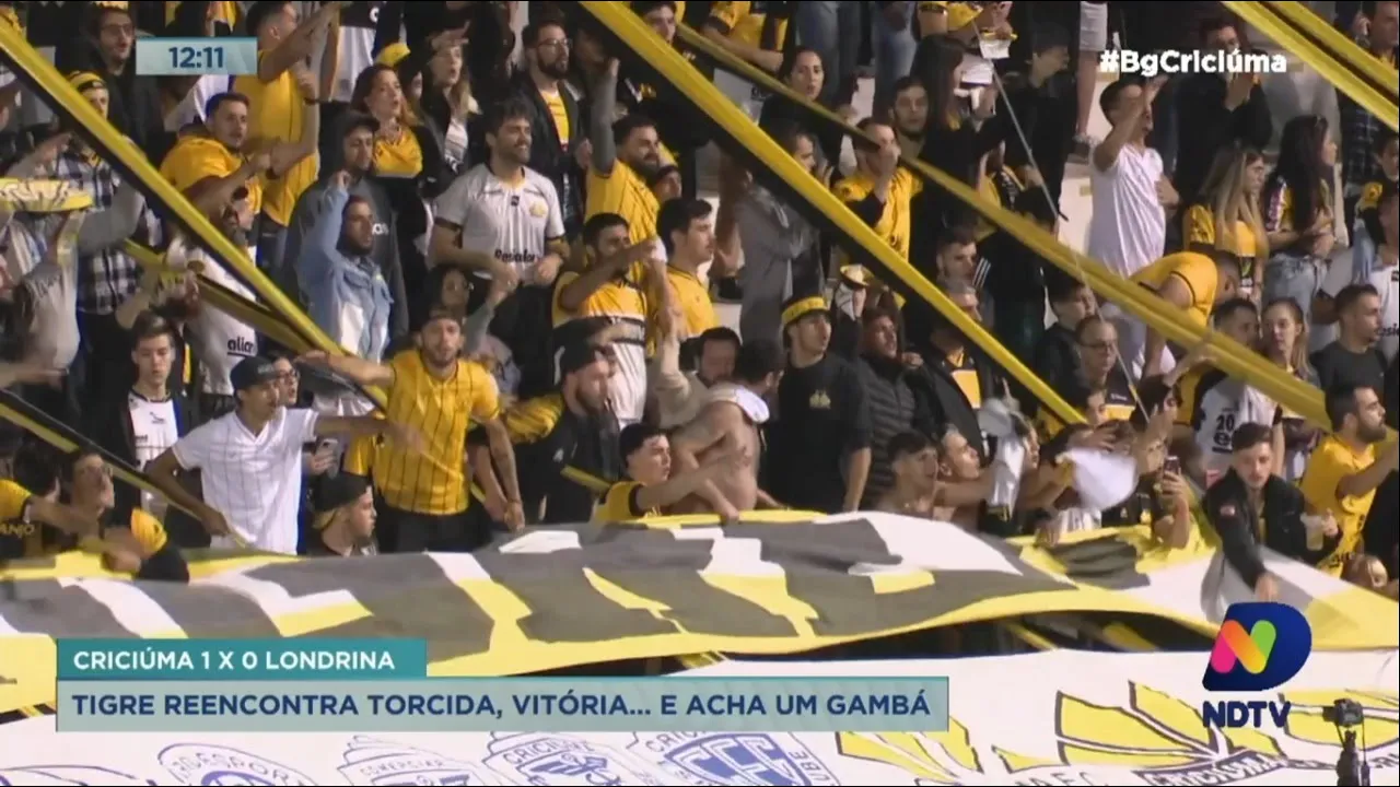 Criciúma derrota em casa o Londrina, em noite marcada por gambá em campo