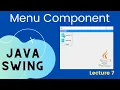 Java Swing Menu Components in detail JMenuBar JMenu JMenuItem Hindi Tutorial