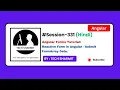 Angular Reactive Forms in Hindi Submit FormArray Data Practical Example Ep-331