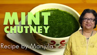 mint chutney recipe how to make mint chutney recipe by manjula