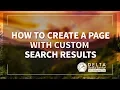 Tech Tuesday s Live DeltaNet 5 - Creating Pages with Custom Search Results