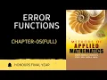 Error Functions Chapter-05 Full Methods of Applied Mathematics Honours Final Year