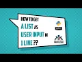How to get a List from user in 1 Line Python