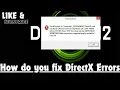 How do you fix DirectX Errors