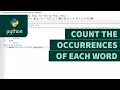 Count the Occurrences of Each Word in a given Sentence in Python