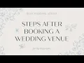 Wedding planning checklist - what to do after booking a venue