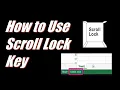 How to Use Scroll Lock Key in Excel Useful Computer Tips and Tricks
