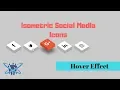 Isometric Social Media Icons CSS Icon Hover Effect Free Source Code