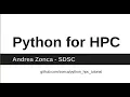 Python for HPC