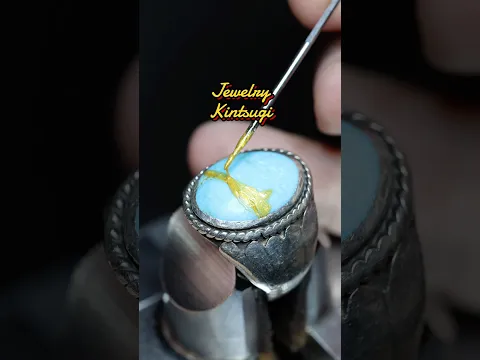 Filling a Cracked Turquoise with Gold