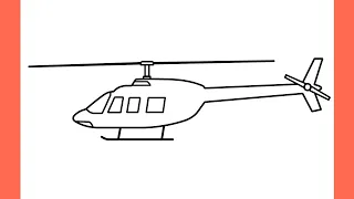 How to draw a HELICOPTER step by step drawing helicopter easy