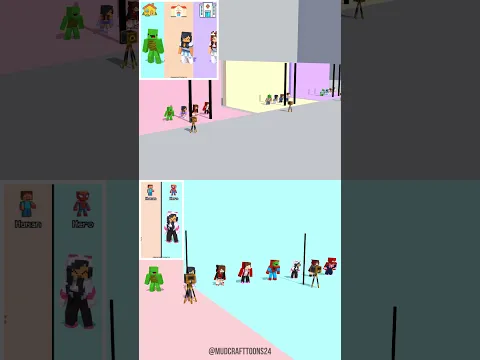 1 or 2:Camera Pov:4 friends Toca Toca Dance😍😎-Minecraft Animation #shorts #minecraftanimation