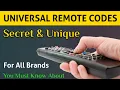 Universal Remote Codes Work On All Types Of Remote Control
