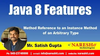 Java 8 0 Features Method Reference to an Instance Method of an Arbitrary Type by Mr Satish Gupta