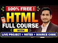 Complete HTML Tutorial for Beginners - in One With Notes Source Code