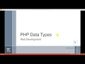 PHP Data Types
