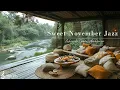Download Lagu Sweet November Jazz Cafe In Lakeside | Instrumental Trannquill Jazz for Morning, Work, Study \u0026 Relax