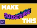 After Effects Overlapping Subscribe Animation