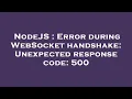NodeJS Error during WebSocket handshake Unexpected response code 500