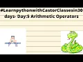 - Day 5 Arithmetic Operators