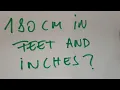 180 cm in feet and inches