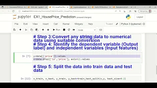 Jupyter notebook Demo of Linear Regression Machine learning model for House price prediction
