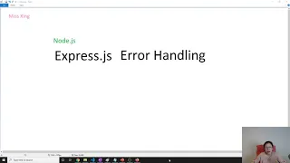 Node js Express js - Error Handling