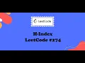 LeetCode 274 H-Index Solution with Java DSA Top 150 Interview Question
