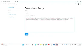 Project WIKI - Cs50 Web Programming With Python and JavaScript