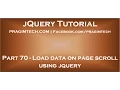 Load data on page scroll using jquery