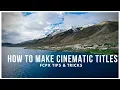 How to make Modern Cinematic Titles Final Cut Pro X Tutorial