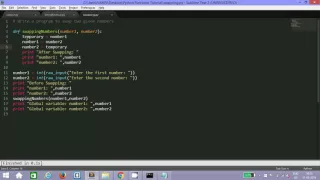Step 3 4 Swapping two numbers using functions in python