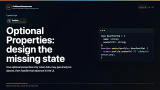 Optional Properties Explained FullStack Masterclass TypeScript Course