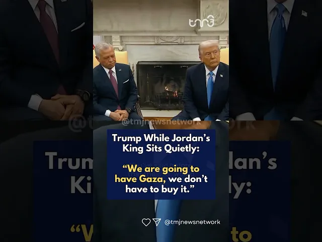⁣“ There is nothing to buy. It's Gaza,” says President Trump in a conference with the King of Jordan.