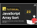 JavaScript Bangla Tutorial JavaScript Array Sort