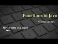 ICSE GRADE X - User Defined Methods in Java