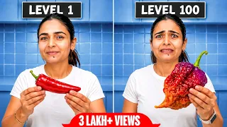 Surviving Level 1 vs Level 100 Spicy Foods 🥵🤯
