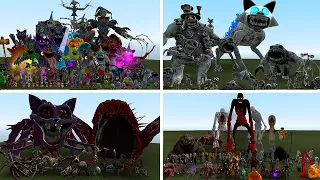 ALL POPPY PLAYTIME VS ALL SCP FOUNDATION VS ALL ZOONOMALY VS ALL ZOOCHOSIS In Garry's Mod!