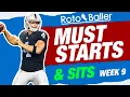 Start Em Sit Em - Fantasy Football Advice for Week 9