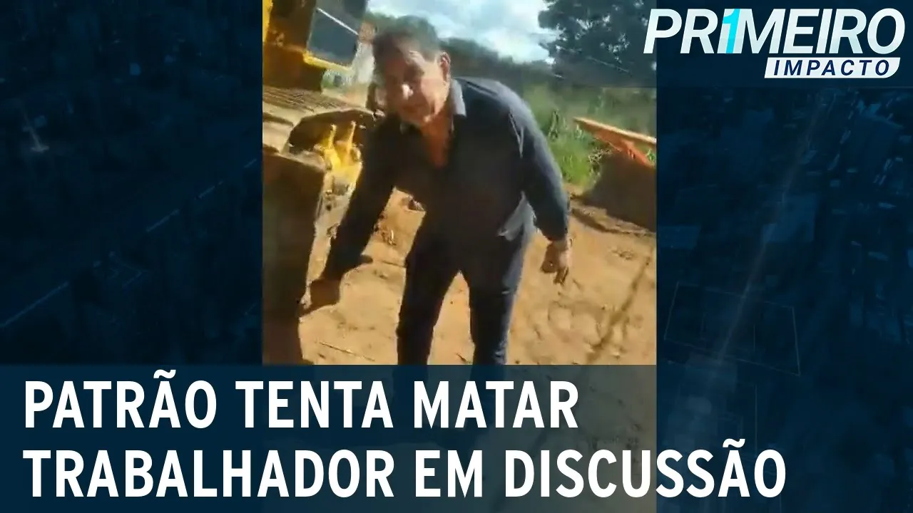 Trabalhador filma patrão atirando durante discussão por R$ 300 | Primeiro Impacto (01/06/23)