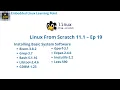 Installing Basic System Software - Part 5 Linux From Scratch 11 1