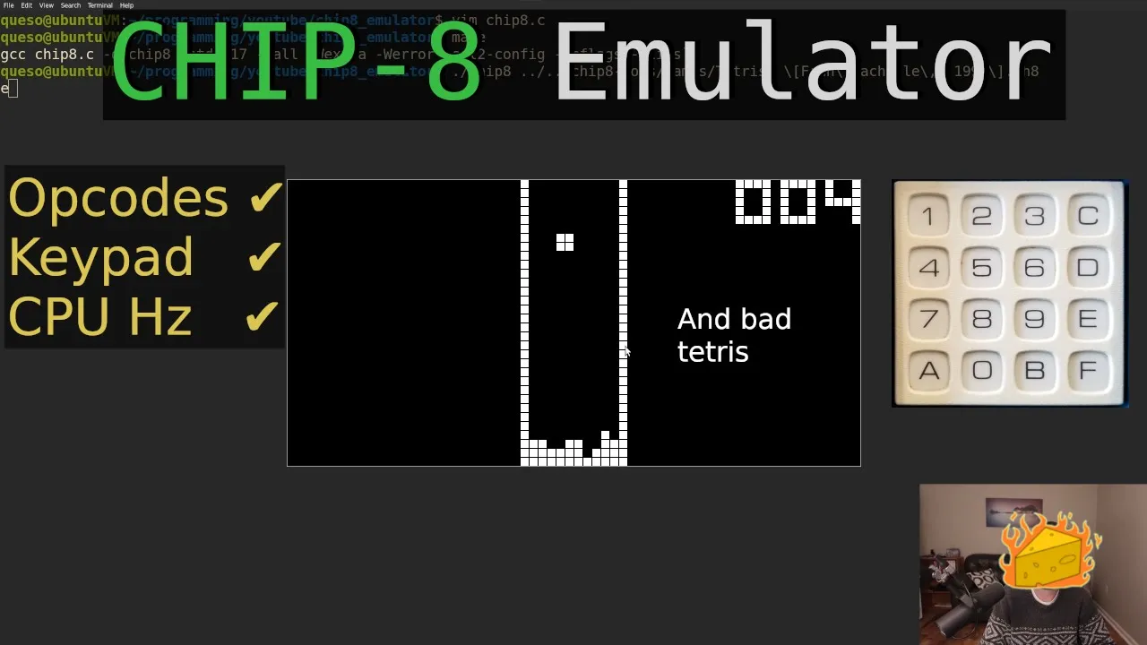 CHIP-8 Emulator p4: Finish Opcodes, Keypad, CPU Speed (C / SDL2)