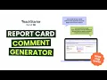 Report Card Comment Generator Demo Teach Starter Resources