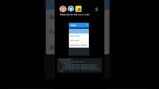 Drop-down button from html and css Code Overflow