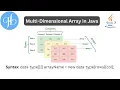 Multi Dimensional and Jagged Array in Java and It s Use With Example