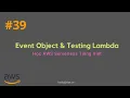 Using Event Objects Testing Lambda Functions Learn AWS Serverless in Vietnamese
