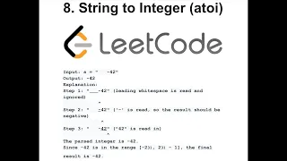 String to Integer atoi LeetCode Java DSA