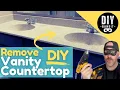How to DIY Remove Replace a Bathroom Vanity Countertop What NOT To Do Yep I Broke It