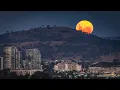 Rising Pink Full Moon Canberra Australia